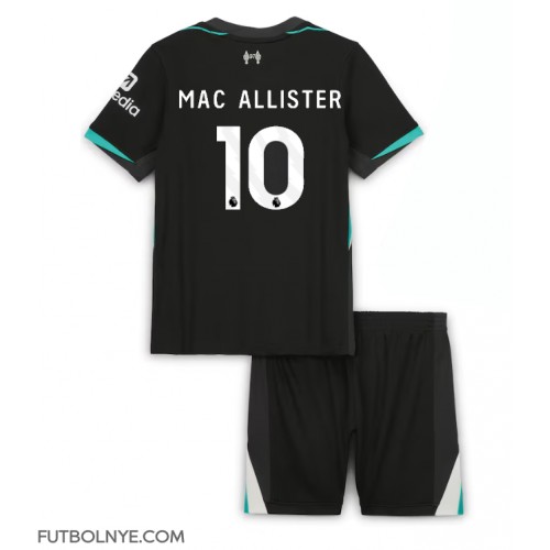 Camiseta Liverpool Alexis Mac Allister #10 Visitante Equipación para niños 2024-25 manga corta (+ pantalones cortos)